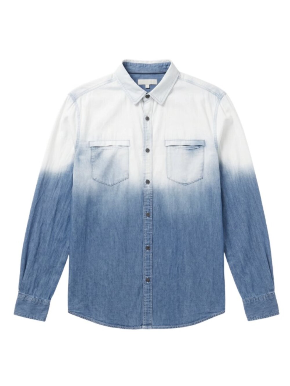 Stylish Men's Calvin Klein 2-Tone Button-Down Shirt - Blue/White - Size Medium